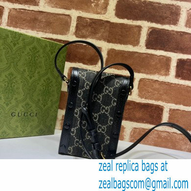 Gucci Horsebit 1955 Mini Bag 625615 GG Denim Black