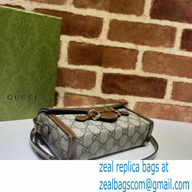 Gucci Horsebit 1955 Mini Bag 699296 GG Canvas Brown