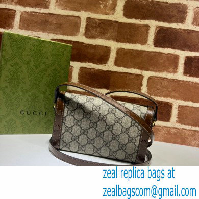 Gucci Horsebit 1955 Mini Bag 699296 GG Canvas Brown