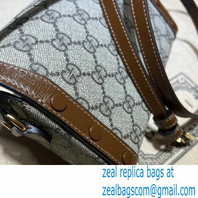 Gucci Horsebit 1955 Mini Bag 699296 GG Canvas Brown - Click Image to Close