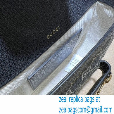 Gucci Horsebit 1955 Mini Shoulder Bag 658574 GG Denim Black