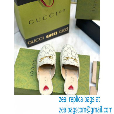 Gucci Horsebit Princetown Slippers GG Canvas Lame 2022 - Click Image to Close