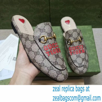 Gucci Horsebit Princetown Slippers GG Gucci Tiger Print 2022 - Click Image to Close