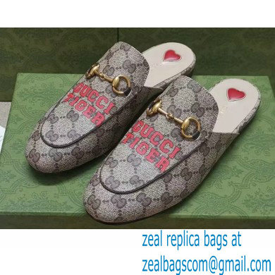 Gucci Horsebit Princetown Slippers GG Gucci Tiger Print 2022