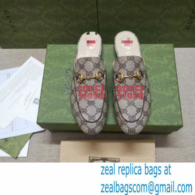 Gucci Horsebit Princetown Slippers GG Gucci Tiger Print 2022 - Click Image to Close