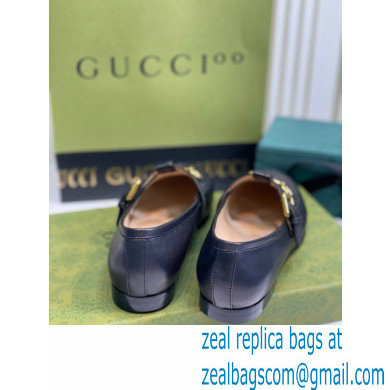 Gucci Horsebit T-bar Leather Loafers Black 2022