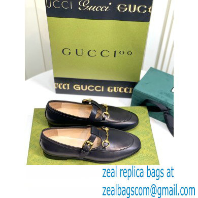 Gucci Horsebit T-bar Leather Loafers Black 2022