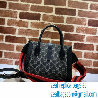 Gucci Jackie 1961 Medium Tote Bag 685129 GG Denim Black - Click Image to Close