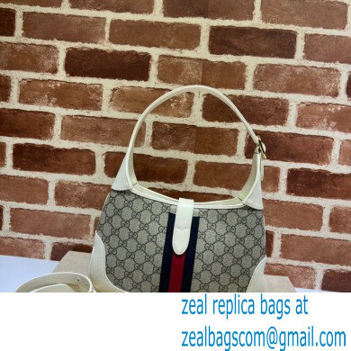 Gucci Jackie 1961 Small Hobo Bag 636706 GG Canvas White