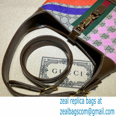 Gucci Jackie 1961 Small Hobo Bag 636706 Stripes Print