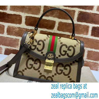 Gucci Jumbo GG Ophidia Web Top Handle Bag 651055 - Click Image to Close