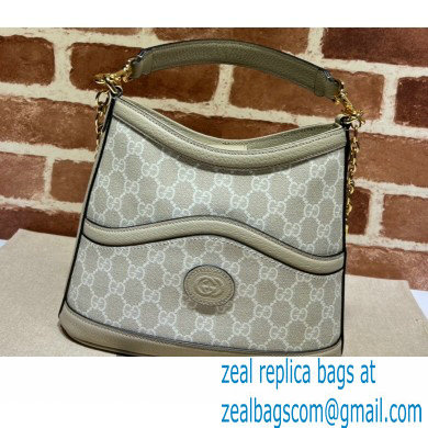 Gucci Large shoulder bag with Interlocking G 696011 GG Canvas Oatmeal