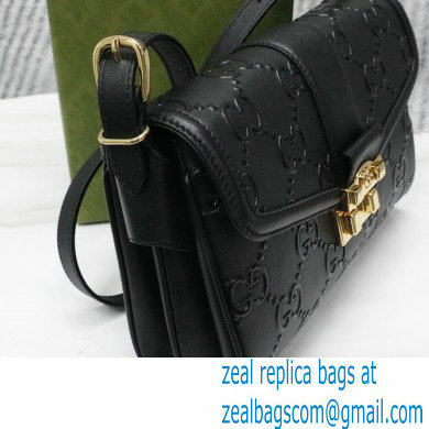 Gucci Medium GG Shoulder Bag 675778 leather Black