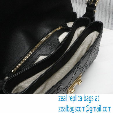Gucci Medium GG Shoulder Bag 675778 leather Black - Click Image to Close