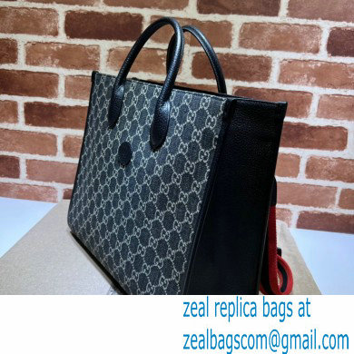 Gucci Medium tote bag with Interlocking G 674148 GG Denim Black - Click Image to Close