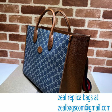 Gucci Medium tote bag with Interlocking G 674148 GG Denim Blue