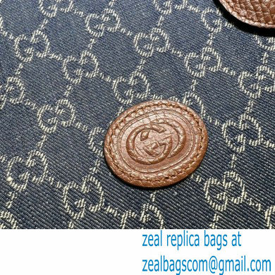 Gucci Medium tote bag with Interlocking G 674148 GG Denim Blue - Click Image to Close