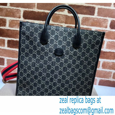 Gucci Medium tote bag with Interlocking G 674155 GG Denim Black