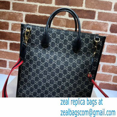 Gucci Medium tote bag with Interlocking G 674155 GG Denim Black - Click Image to Close