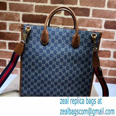 Gucci Medium tote bag with Interlocking G 674155 GG Denim Blue