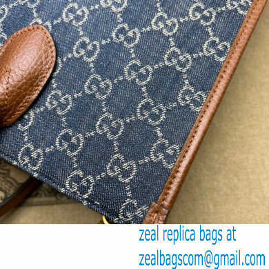 Gucci Medium tote bag with Interlocking G 674155 GG Denim Blue