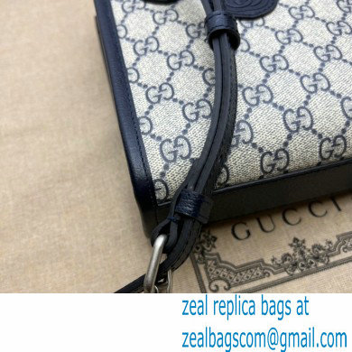 Gucci Mini tote bag with Interlocking G 671623 GG Canvas Blue - Click Image to Close