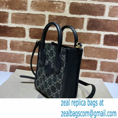 Gucci Mini tote bag with Interlocking G 671623 GG Denim Black