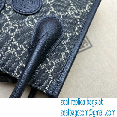 Gucci Mini tote bag with Interlocking G 671623 GG Denim Black