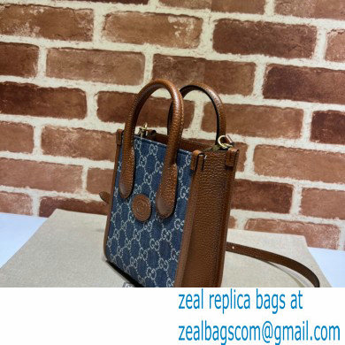 Gucci Mini tote bag with Interlocking G 671623 GG Denim Blue