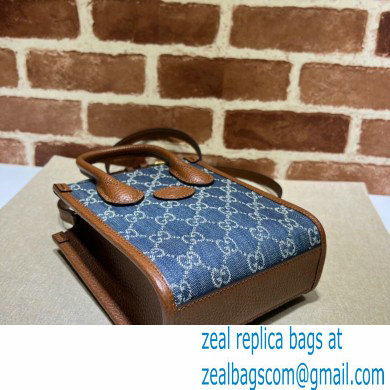 Gucci Mini tote bag with Interlocking G 671623 GG Denim Blue