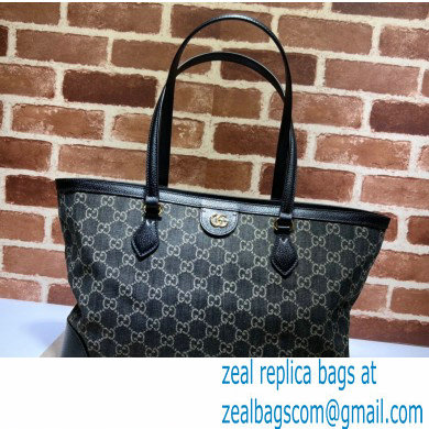 Gucci Ophidia GG Medium Tote Bag 631685 Washed GG Denim Black