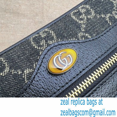 Gucci Ophidia GG Mini Bag 517350 Washed GG Denim Black