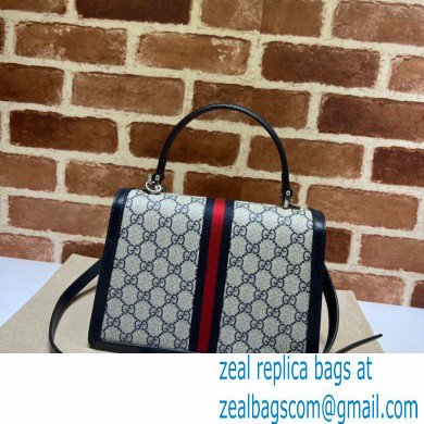 Gucci Ophidia Small Top Handle Bag with Web 651055 GG Canvas Blue - Click Image to Close