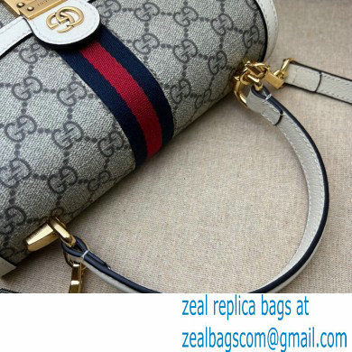 Gucci Ophidia Small Top Handle Bag with Web 651055 GG Canvas White - Click Image to Close