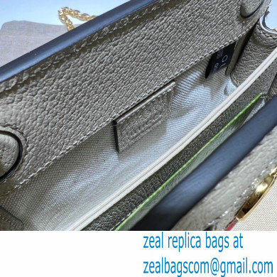 Gucci Ophidia Web Mini Shoulder Bag 602676 GG Canvas Oatmeal