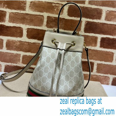 Gucci Ophidia Web Small Bucket Bag 550621 GG Canvas Oatmeal