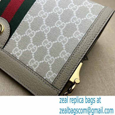 Gucci Ophidia Web Small Shoulder Bag 553877 GG Canvas Oatmeal