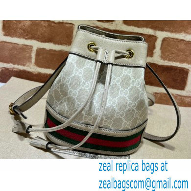 Gucci Ophidia Web mini bucket Bag 550620 GG Canvas Oatmeal - Click Image to Close