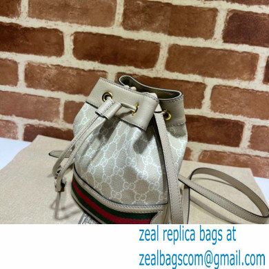 Gucci Ophidia Web mini bucket Bag 550620 GG Canvas Oatmeal - Click Image to Close