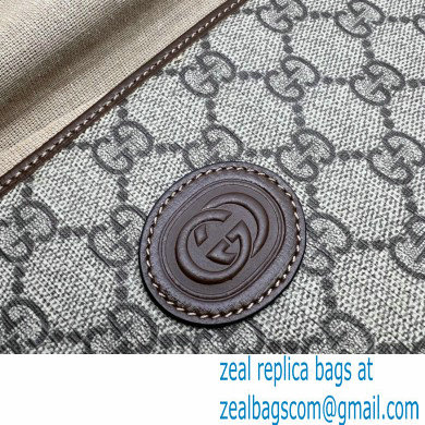 Gucci Pouch Clutch bag with Interlocking G 672953 Brown