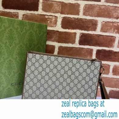Gucci Pouch Clutch bag with Interlocking G 672953 Brown