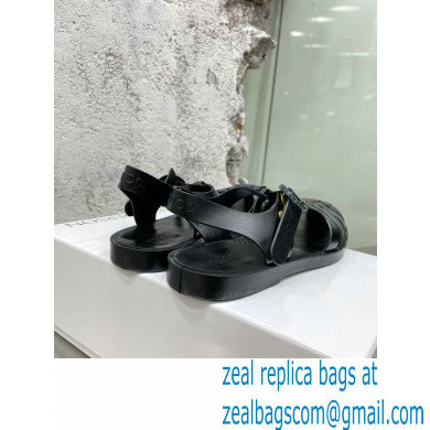 Gucci Rubber Sandals with Double G 676970 Black 2022