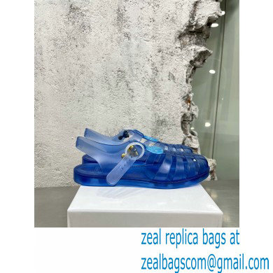 Gucci Rubber Sandals with Double G 676970 Blue 2022 - Click Image to Close