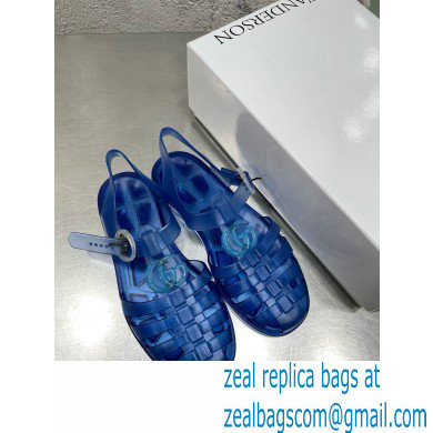 Gucci Rubber Sandals with Double G 676970 Blue 2022