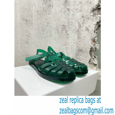 Gucci Rubber Sandals with Double G 676970 Green 2022