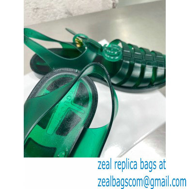 Gucci Rubber Sandals with Double G 676970 Green 2022 - Click Image to Close