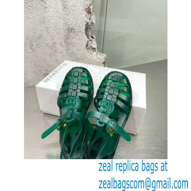 Gucci Rubber Sandals with Double G 676970 Green 2022 - Click Image to Close