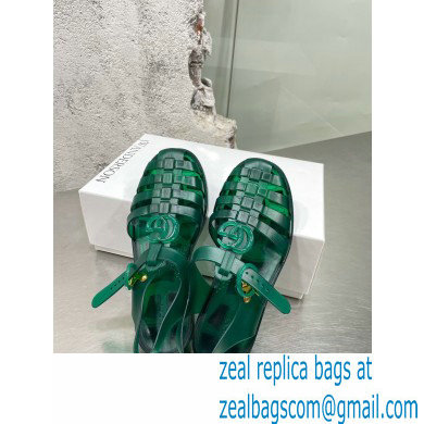 Gucci Rubber Sandals with Double G 676970 Green 2022