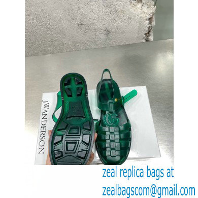 Gucci Rubber Sandals with Double G 676970 Green 2022