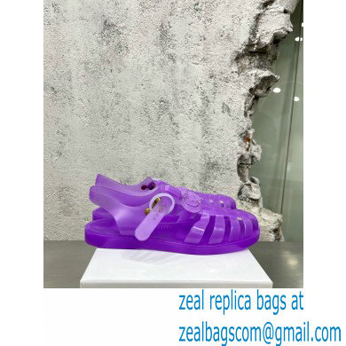 Gucci Rubber Sandals with Double G 676970 Purple 2022 - Click Image to Close